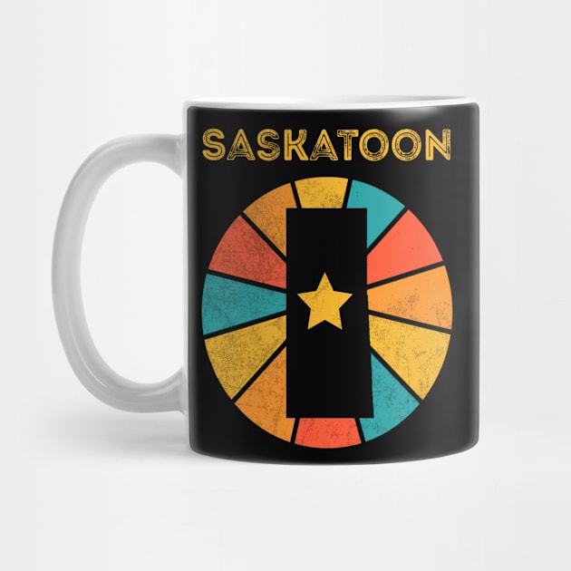 Saskatoon Saskatchewan Canada Vintage Distressed Souvenir by NickDezArts